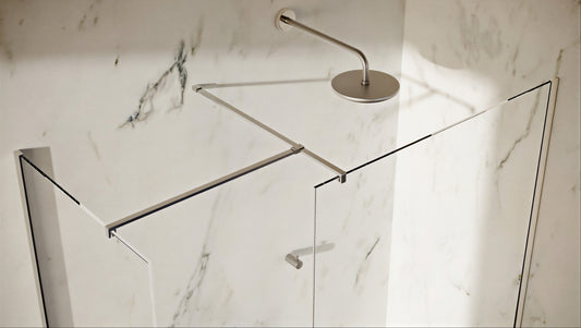 Fairford Chrome Straight Bar for 10mm Glass