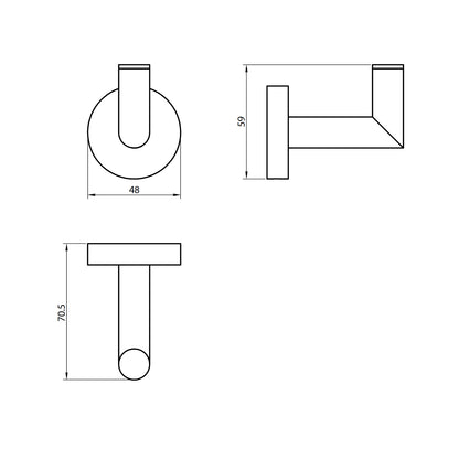 Fairford Element 5 Chrome Robe Hook