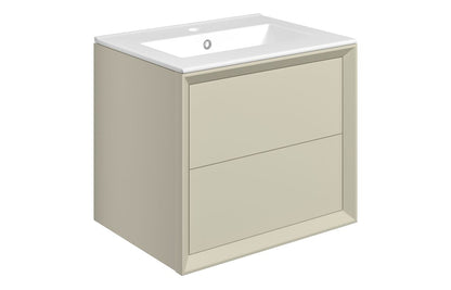 Fairford Roma 600mm Matt Cotton Wall Hung Vanity Unit & Basin