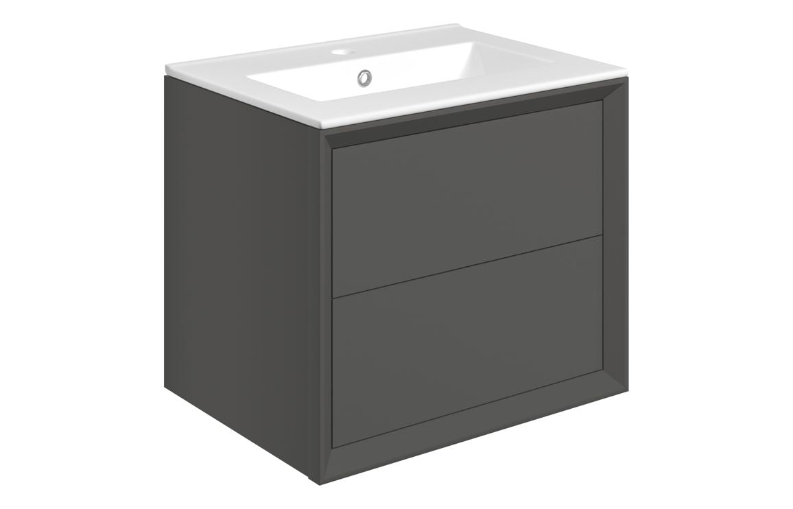 Fairford Roma 600mm Matt Clay Wall Hung Vanity Unit & Basin