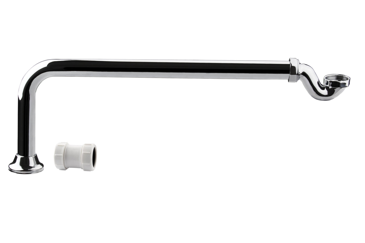 Fairford Hexam Shallow Bath Seal Trap for Freestanding Baths, Crhome