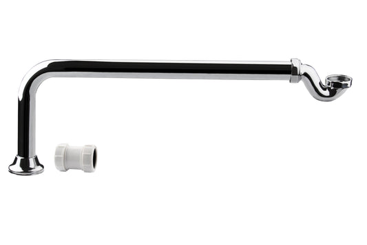 Fairford Hexam Shallow Bath Seal Trap for Freestanding Baths, Crhome