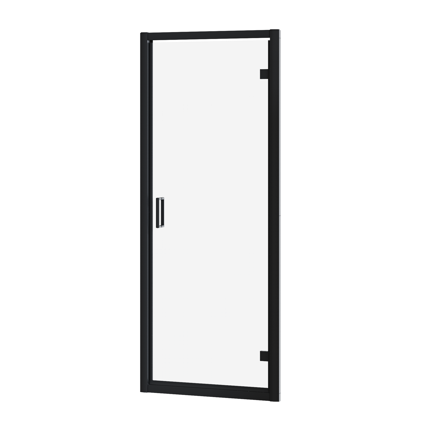 Fairford 6mm Matt Black Hinged Shower Door-900mm