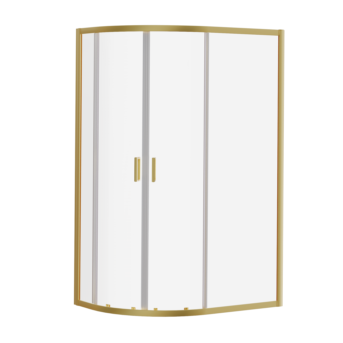 Fairford 6mm 1200 x 800mm Brushed Brass Quadrant Shower Enclosure