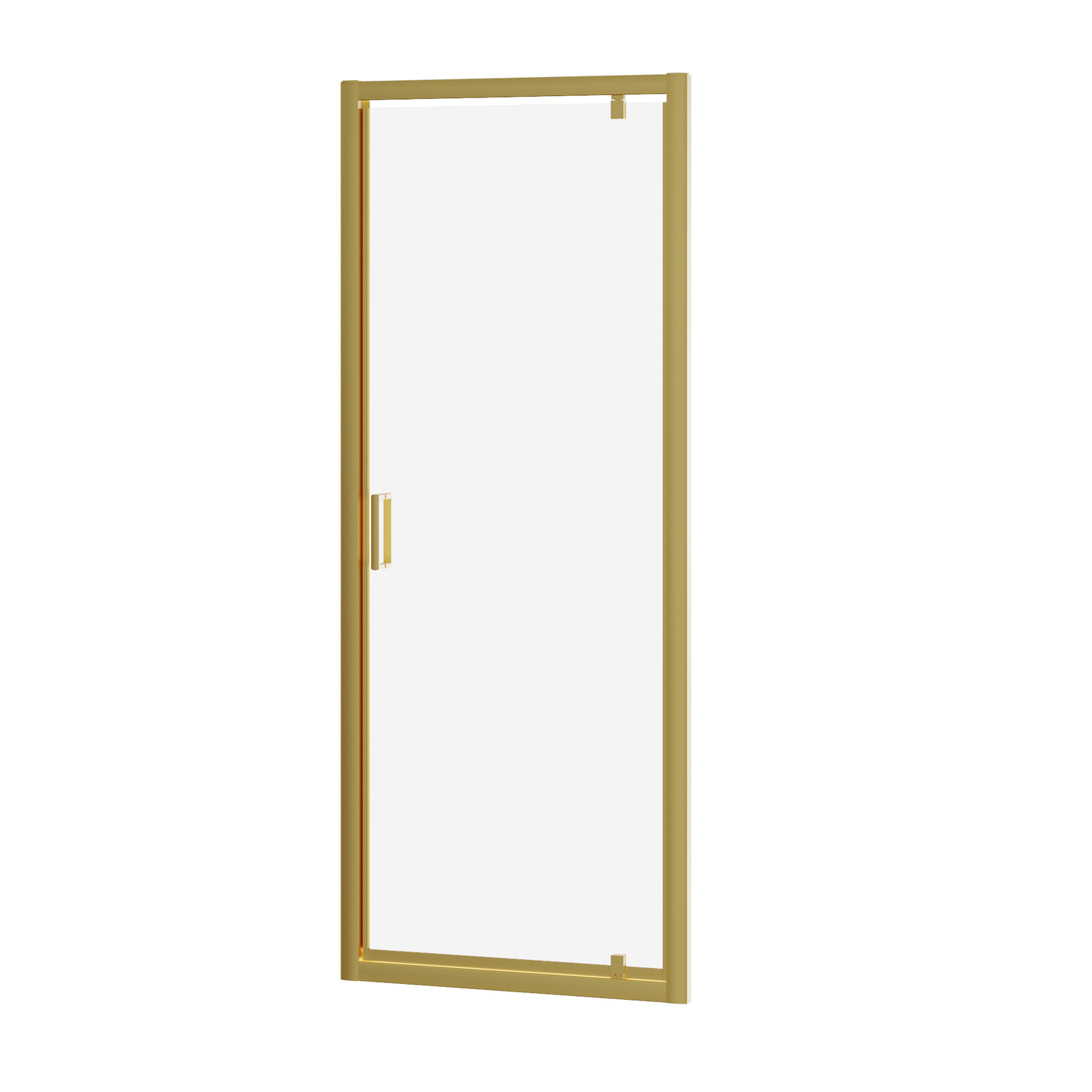 Fairford 6mm 800mm Brushed Brass Pivot Shower Door