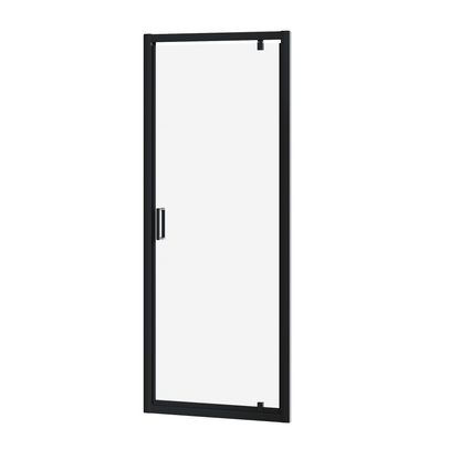 Fairford 6mm, 800mm Matt Black Pivot Shower Door