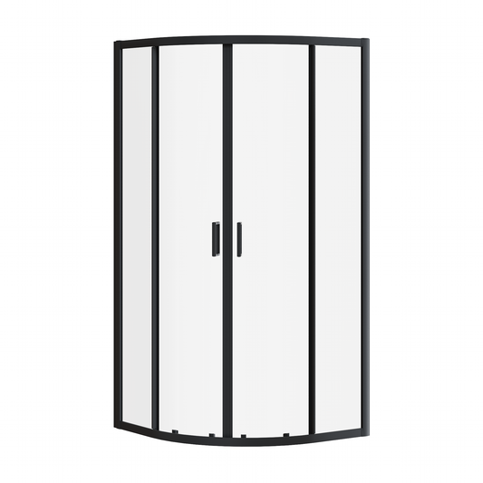 Fairford 6mm, 800mm x 800mm Matt Black Quadrant Shower Enclosure
