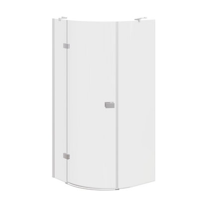 Fairford 8mm Frameless 800 x 800mm Chrome Quadrant Enclosure