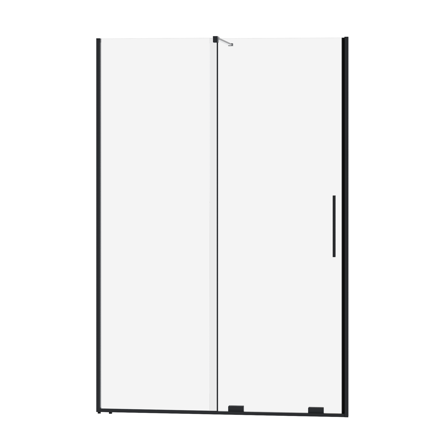Fairford 8mm Frameless 1200mm Matt Black Sliding Shower Door