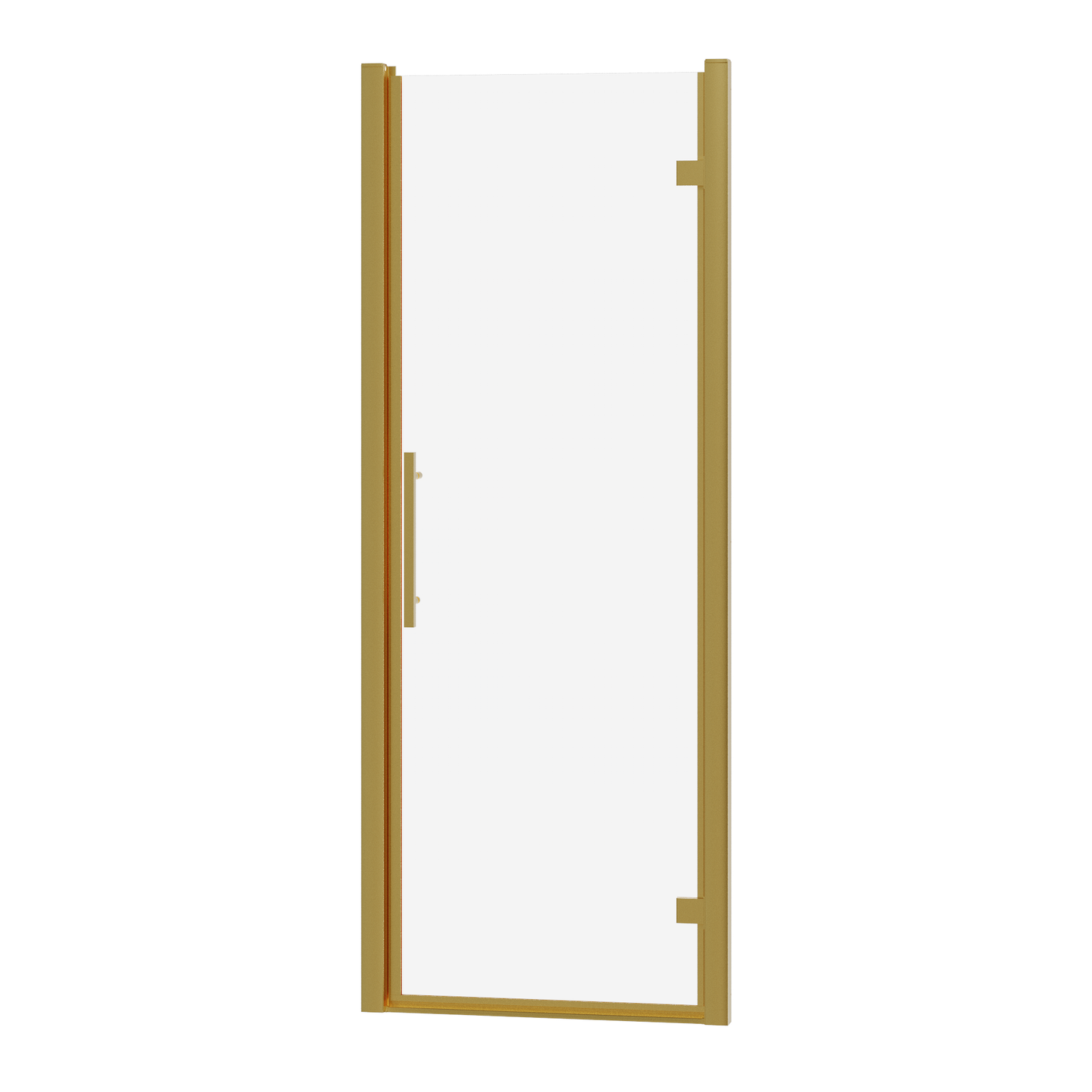 Fairford Pro 8mm 900mm Brushed Brass Hinged Shower Door