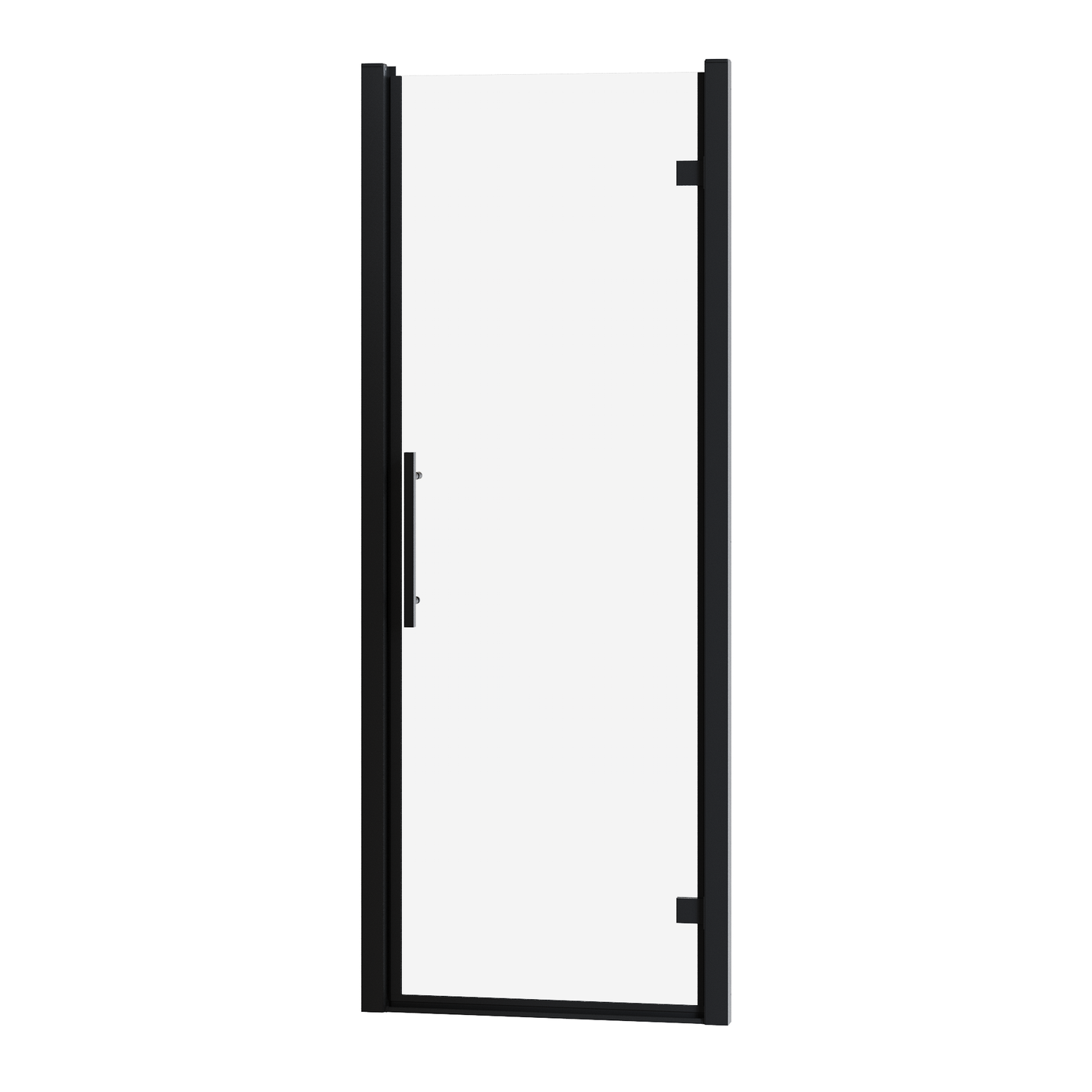 Fairford Pro 8mm 900mm Matt Black Hinged Shower Door