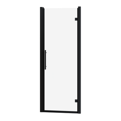 Fairford Pro 8mm 900mm Matt Black Hinged Shower Door