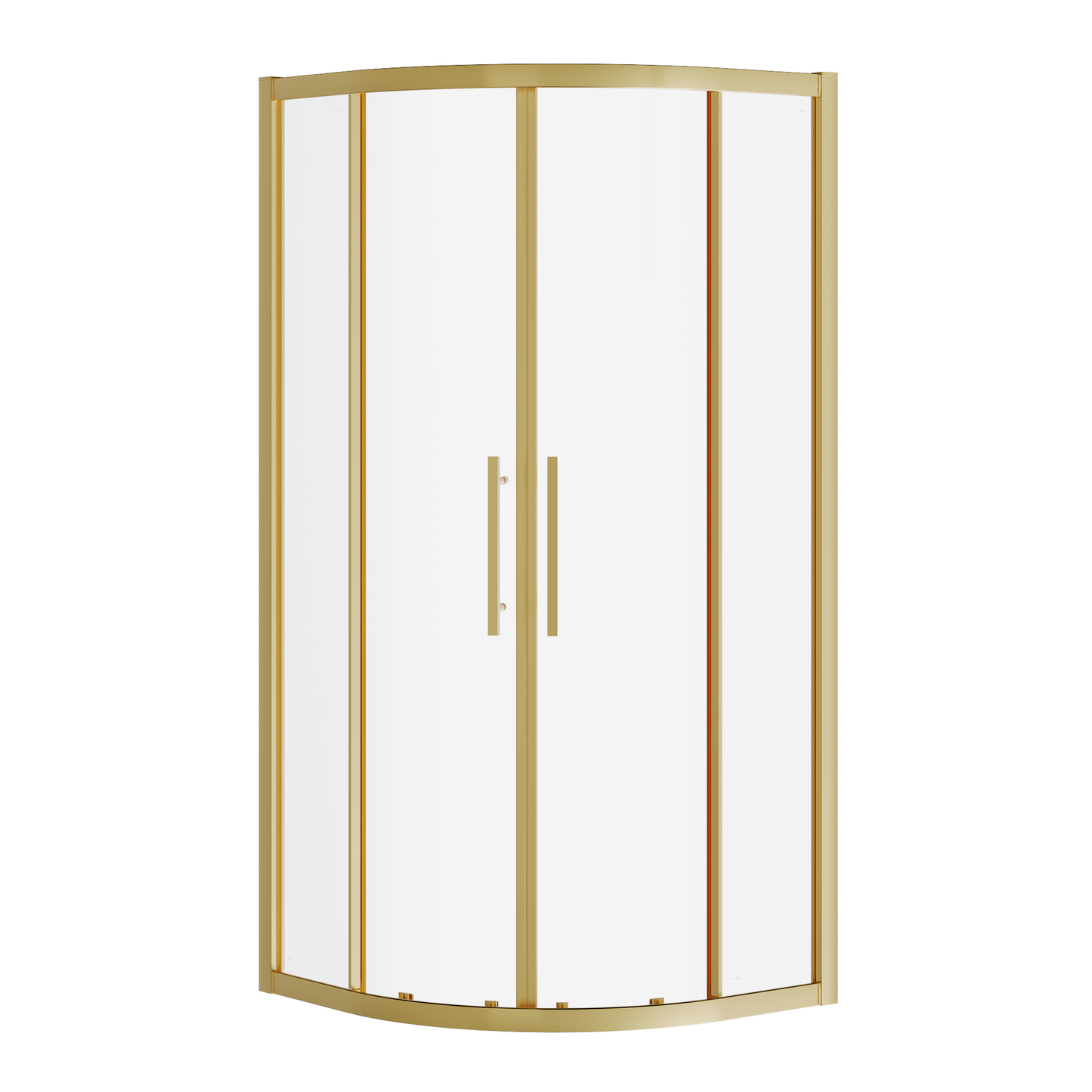 Fairford Pro 8mm 900 x 900mm Brushed Brass Quadrant Enclosure