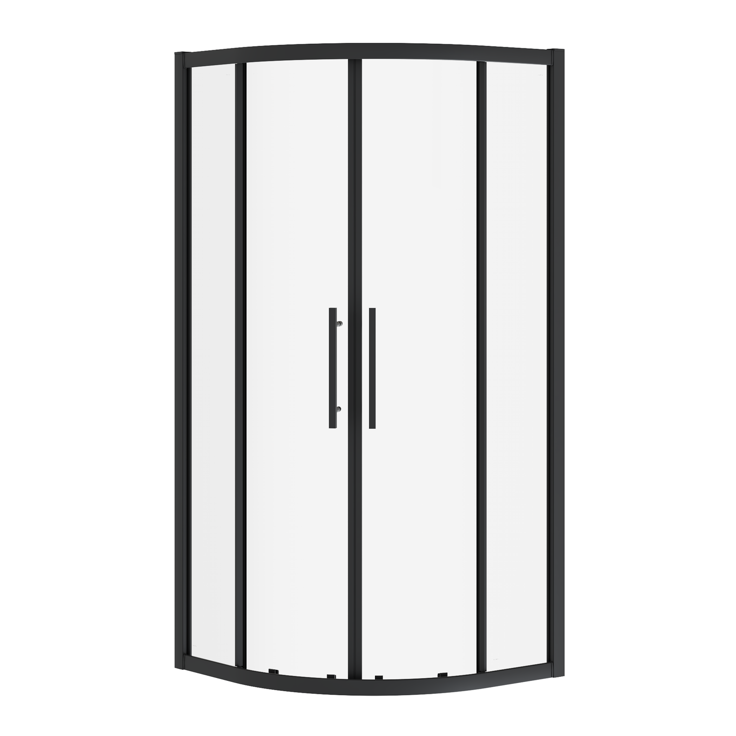 Fairford Pro 8mm 1000 x 1000mm Matt Black Quadrant Enclosure