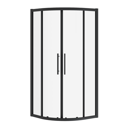 Fairford Pro 8mm 900 x 900mm Matt Black Quadrant Enclosure