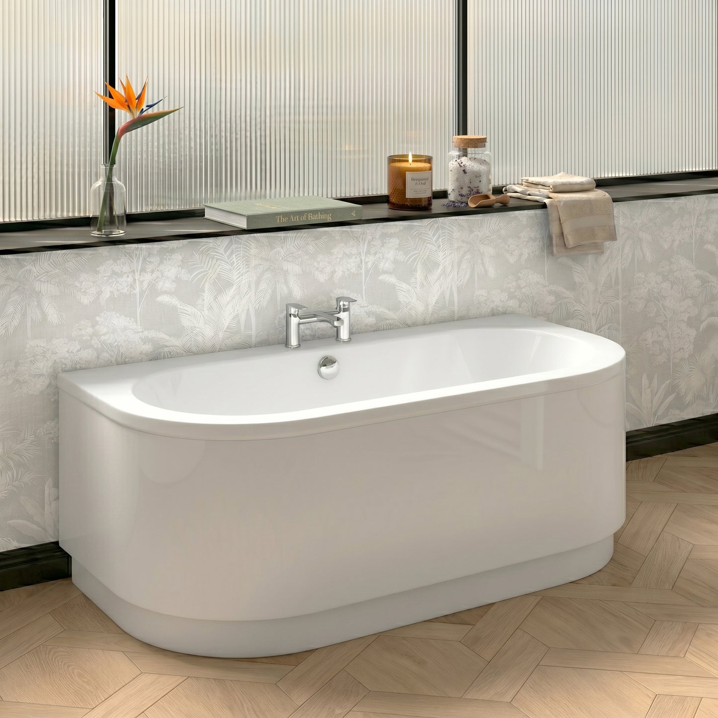 Fairford 1700 x 750mm Ordo Back To Wall Bath