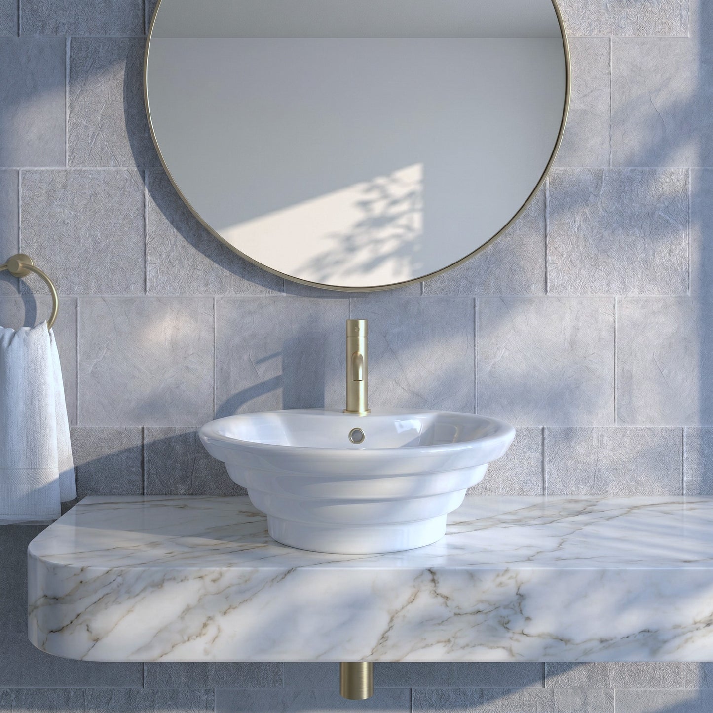Fairford 460mm Round Ceramic Counter Top Vessel