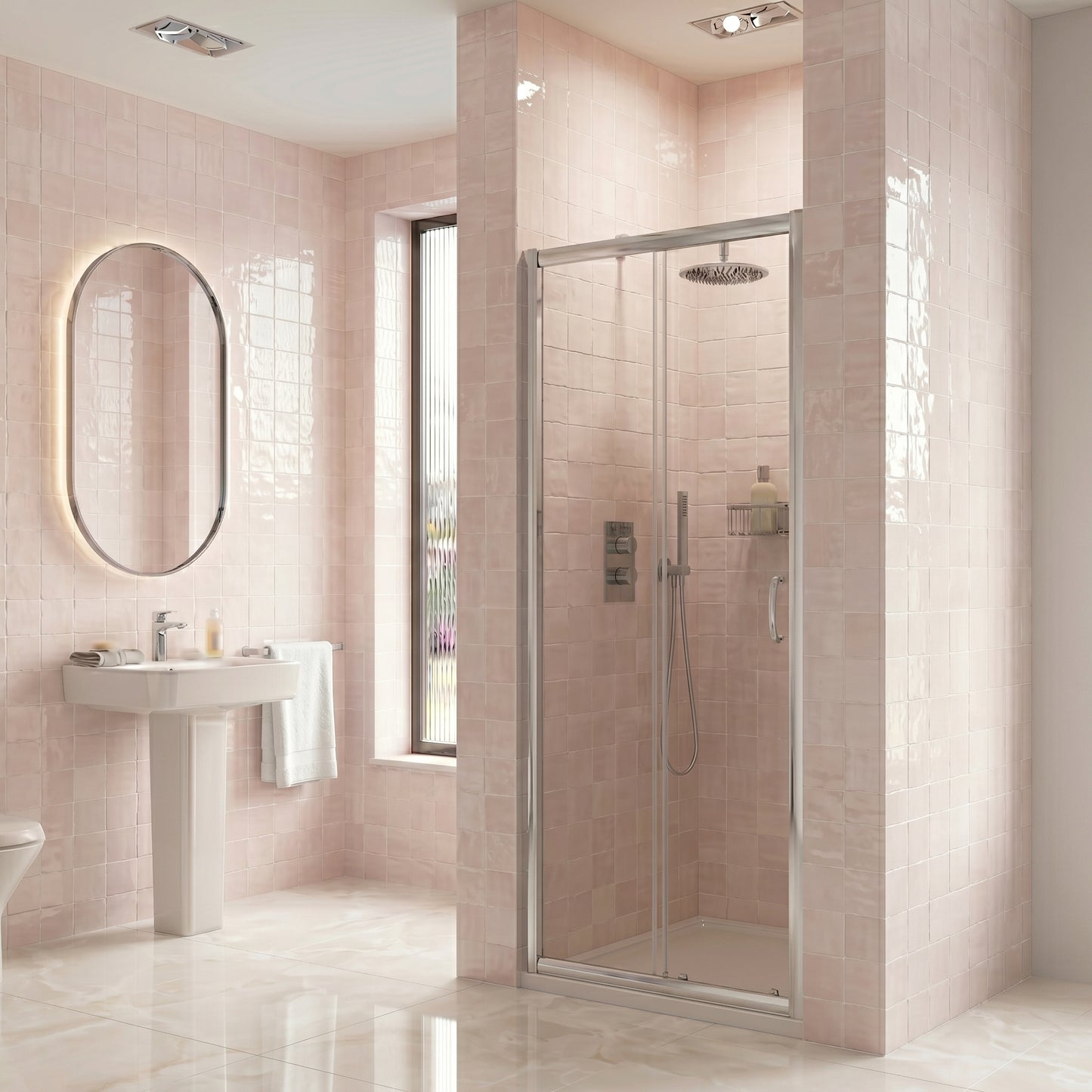 Fairford 5mm 1000mm Chrome Sliding Shower Door