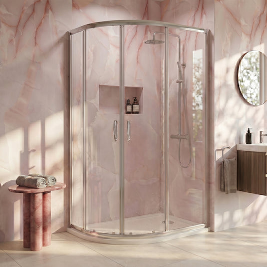 Fairford 5mm 1200 x 800mm Chrome Offset Quadrant Shower Enclosure