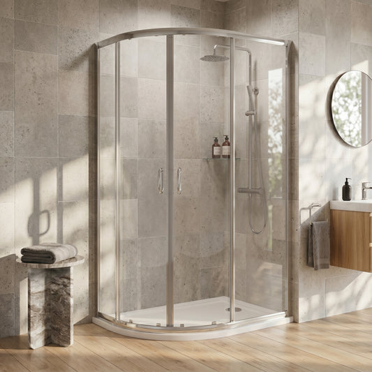 Fairford 5mm 1200 x 900mm Chrome Offset Quadrant Shower Enclosure