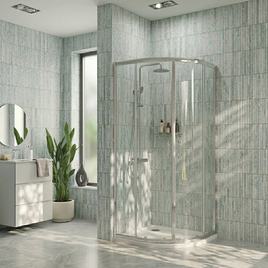 Fairford 5mm 800mm Chrome Quadrant Shower Enclosure