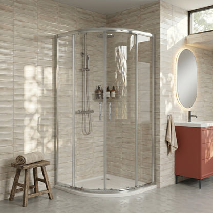 Fairford 5mm 900mm Chrome Quadrant Shower Enclosure