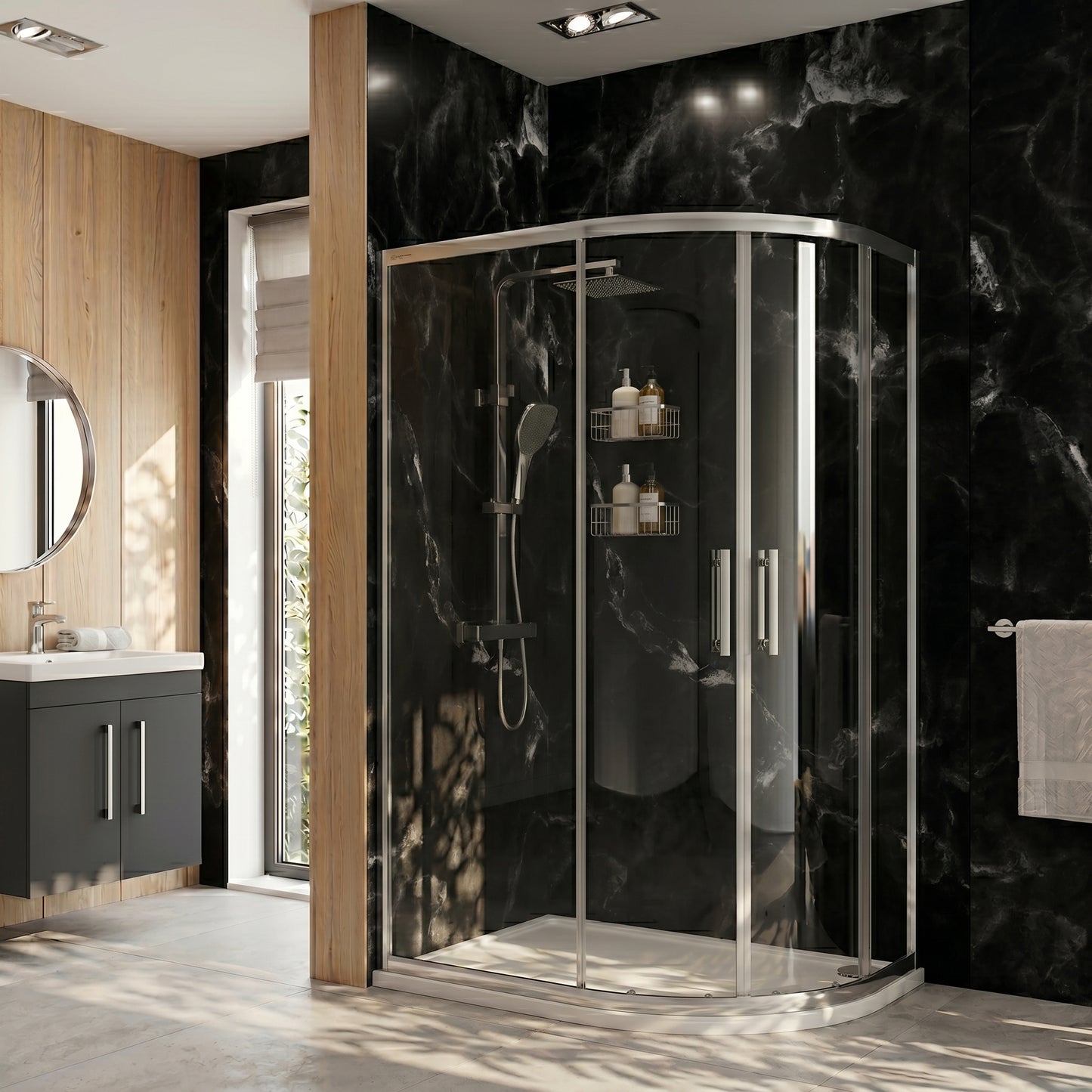 Fairford 8mm, 1000mm x 800mm Offset Quadrant Enclosure