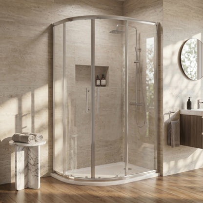 Fairford 8mm, 1200mm x 900mm Offset Quadrant Enclosure