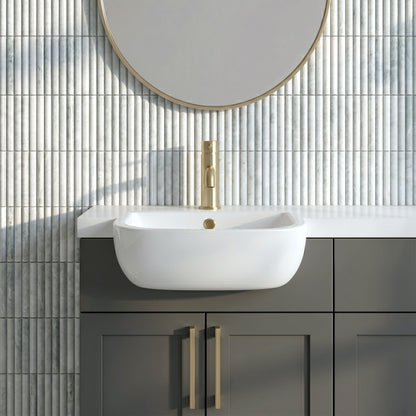 Fairford Aura 420mm, 1TH Semi Recessed Basin