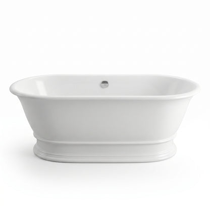 Fairford Bampton 1555 x 740 x 555mm Polished Solid Surface Freestanding Bath