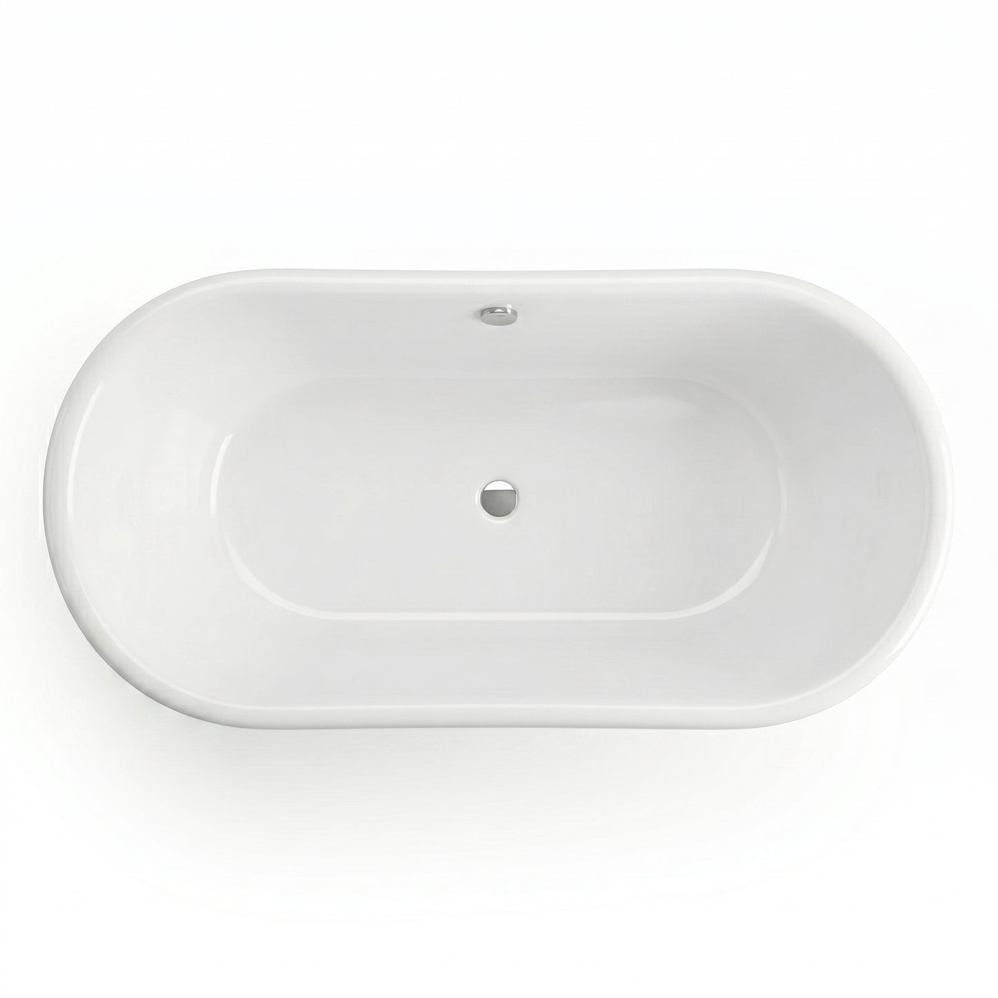 Fairford Bampton 1555 x 740 x 555mm Polished Solid Surface Freestanding Bath