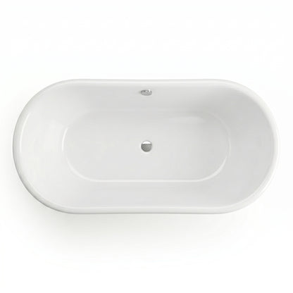 Fairford Bampton 1555 x 740 x 555mm Polished Solid Surface Freestanding Bath