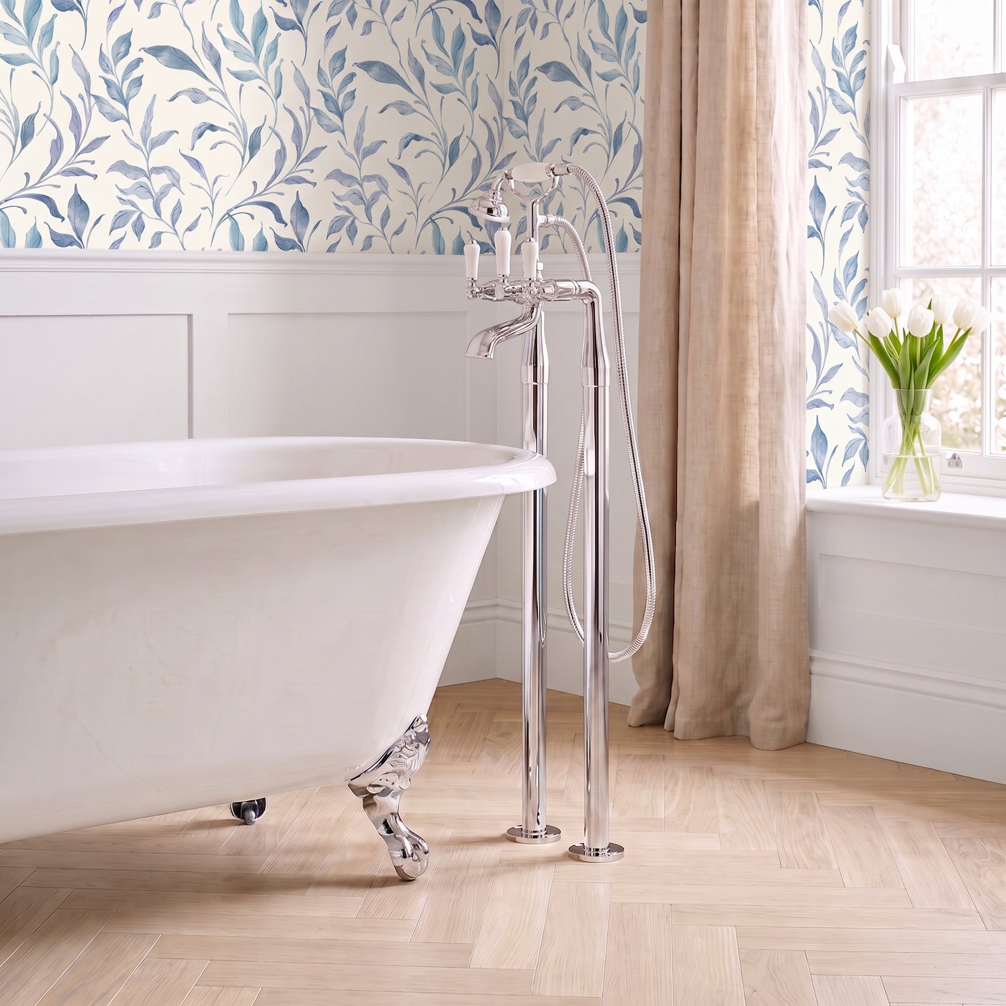 Fairford Cambridge Quarter Turn Freestanding Bath Shower Mixer