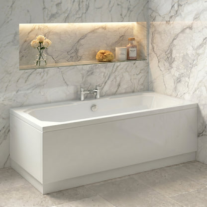 Fairford Cariss 1800 x 800mm Double Ended Traditional Straight Bath