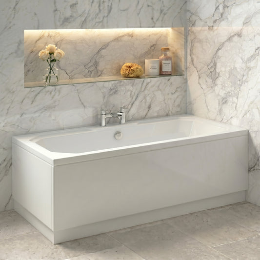 Fairford Cariss 1800 x 800mm Double Ended Traditional Straight Bath