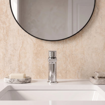 Fairford Carta Basin Mixer with Push Button Waste