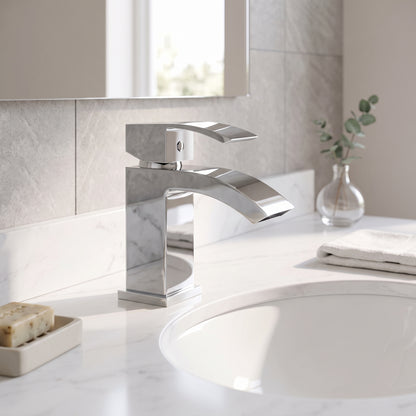 Fairford Cohen Basin Mixer with Push Button Waste