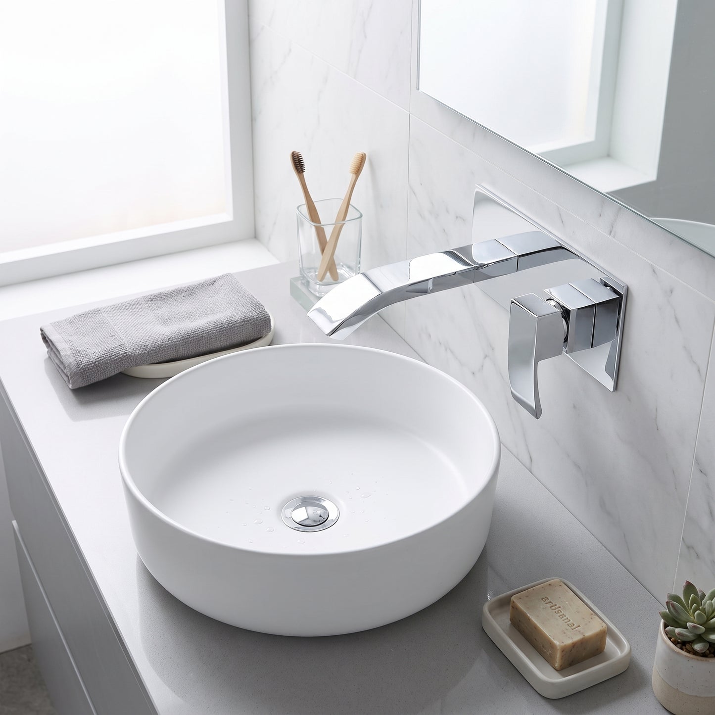 Fairford Cohen Wall Mounted Basin Mixer