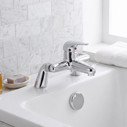 Fairford Contract Single Lever Bath Filler, Raised Mounts