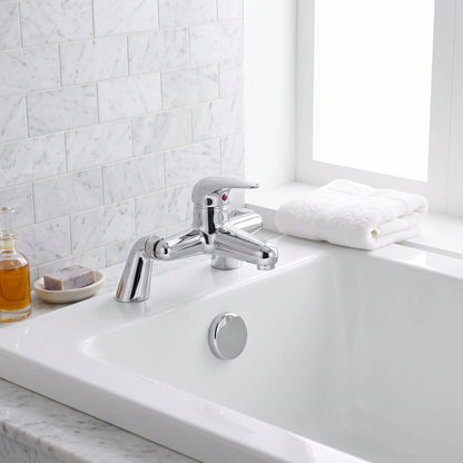 Fairford Contract Single Lever Bath Filler, Raised Mounts