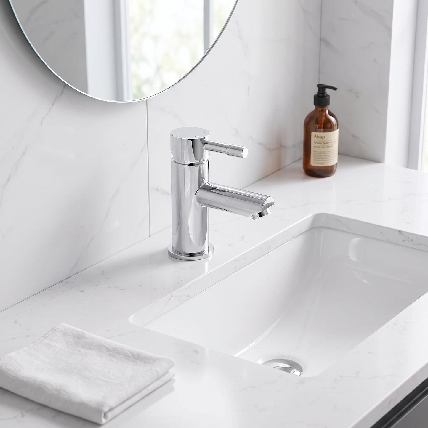 Fairford Dayna Mini Basin Mixer with Push Button Waste