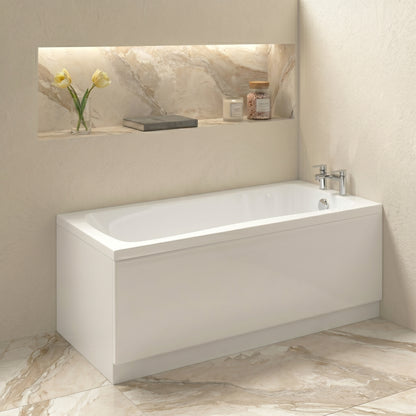 Fairford Dunsford 1400 x 700mm Sngl Ended Straight Bath, 0TH