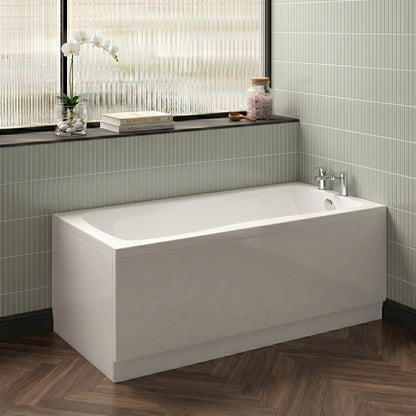 Fairford Dunsford 1500 x 700mm Sngl Ended Straight Bath, 0TH