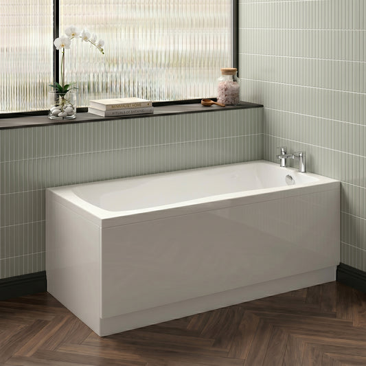 Fairford Dunsford 1500 x 700mm Sngl Ended Straight Bath, 0TH