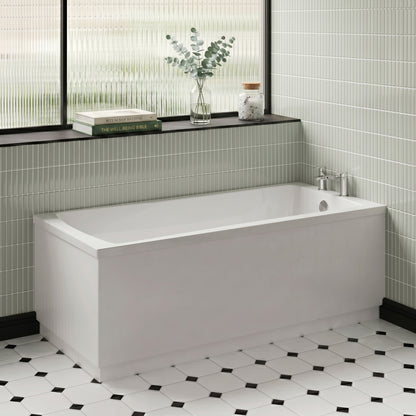 Fairford Dunsford 1600 x 700mm Sngl Ended Straight Bath, 0TH