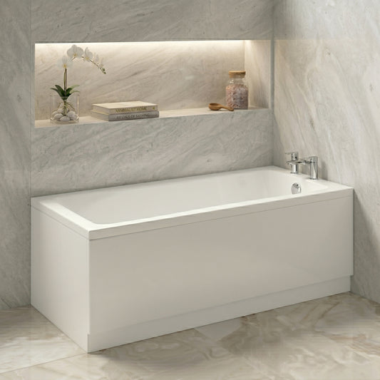 Fairford Dunsford 1700 x 700mm Sngl Ended Straight Bath, 0TH
