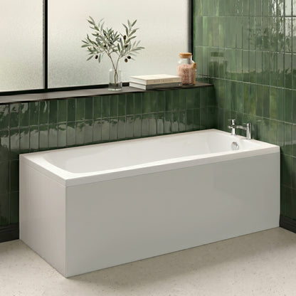 Fairford Dunsford 1700 x 750mm Sngl Ended Straight Bath, 0TH