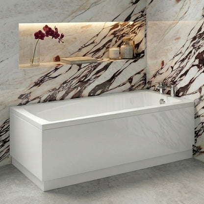 Fairford Dunsford 1800 x 800mm Sngl Ended Straight Bath, 0TH