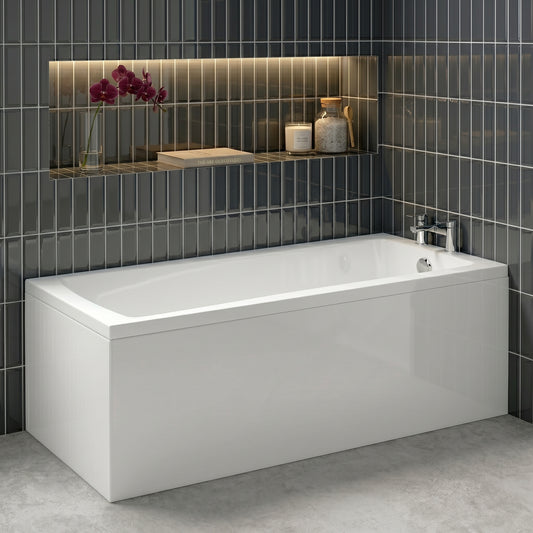 Fairford Dunsford Pro Reinforced 1800 x 800mm Single Ended Straight Bath