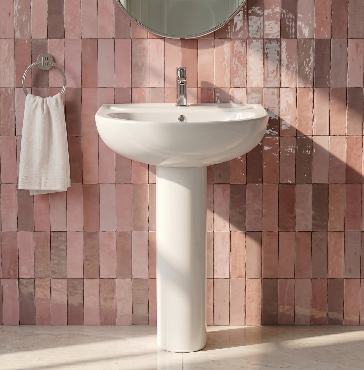 Fairford Duro 550mm 1TH Basin and Pedestal
